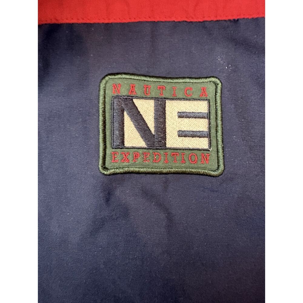 Vintage 90’s Nautica Embroidered Sailing Hooded Windbreaker Jacket XL-stains - Picture 7 of 14